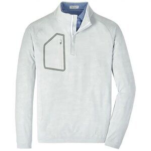 *NEW Peter Millar Forge Quarter Zip Golf Pullover White